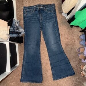 American Eagle Outfitters Dark Blue Flare Jeans